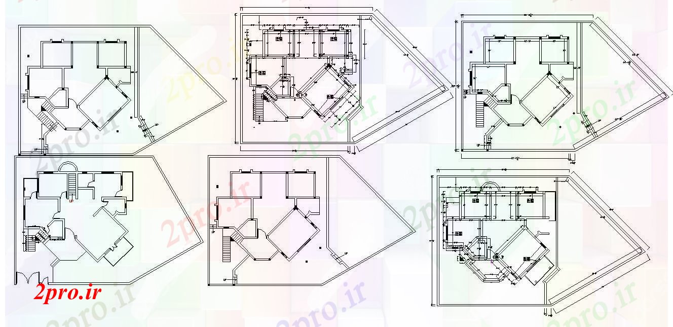 دانلود نقشه خانه های کوچک ، نگهبانی ، سازمانی - لوکس طرحی ویلایی خانه (کد88889)