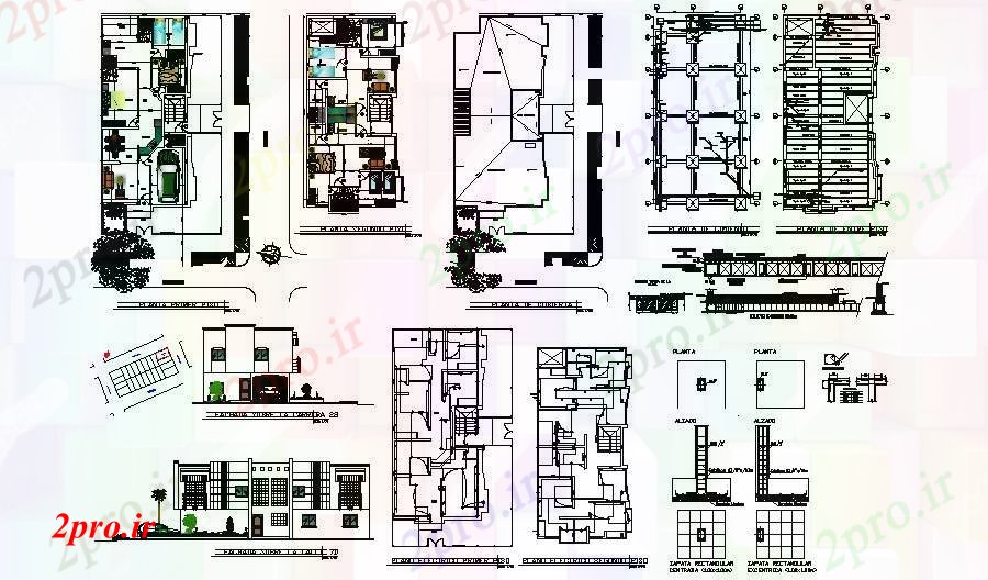 دانلود نقشه مسکونی  ، ویلایی ، آپارتمان  خانه طرحی نمای (کد88946)