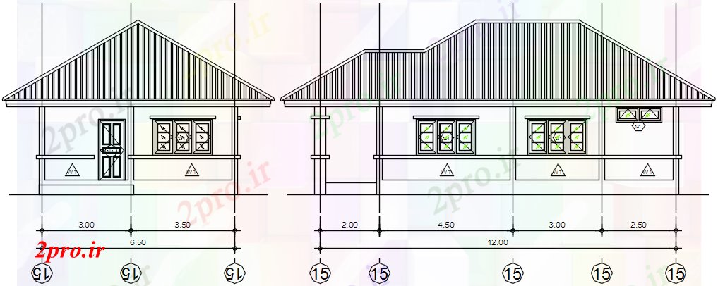 دانلود نقشه مسکونی  ، ویلایی ، آپارتمان  خانه کوچک نمای طراحی (کد88983)