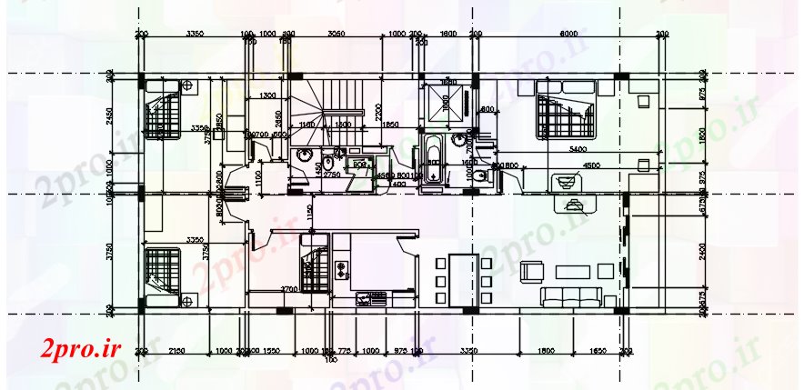 دانلود نقشه مسکونی  ، ویلایی ، آپارتمان  اتاق خواب طرحی مجلس (کد89105)