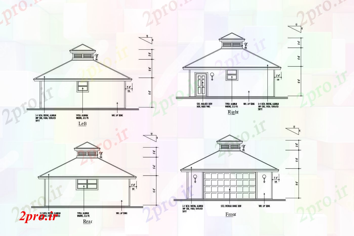 دانلود نقشه مسکونی  ، ویلایی ، آپارتمان  ویلایی نما طراحی (کد89162)