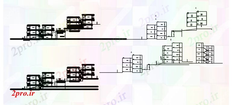 دانلود نقشه مسکونی  ، ویلایی ، آپارتمان  آپارتمان طبقات ساختمان طرح (کد89190)