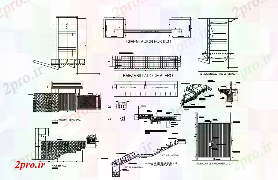 دانلود نقشه جزئیات پایه   طرحی ساختار پایه و اساس (کد89251)