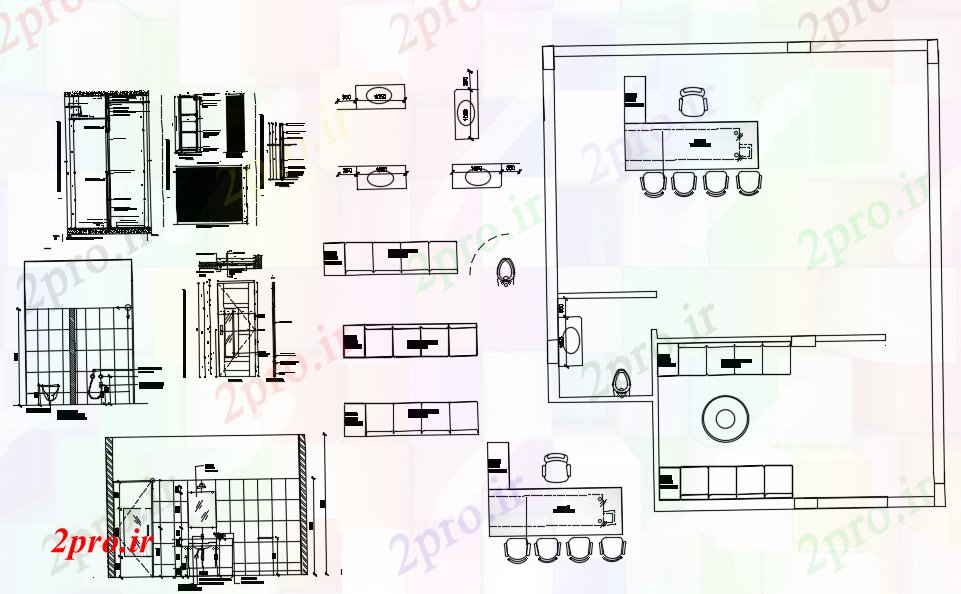 دانلود نقشه ساختمان اداری - تجاری - صنعتی کابین دفتر طراحی 20 در 24 متر (کد89308)