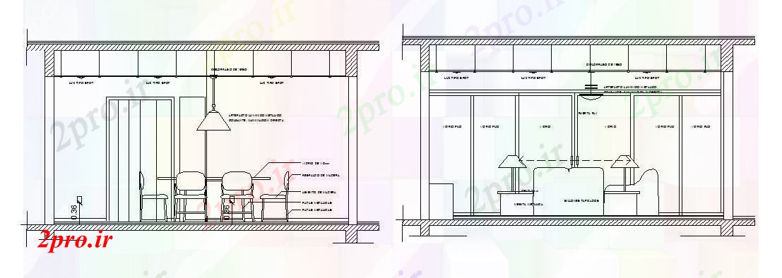 دانلود نقشه مسکونی  ، ویلایی ، آپارتمان   طراحی اتاق (کد89348)