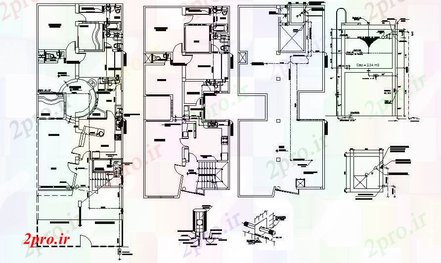 دانلود نقشه مسکونی  ، ویلایی ، آپارتمان  طرحی برق خانه (کد89406)