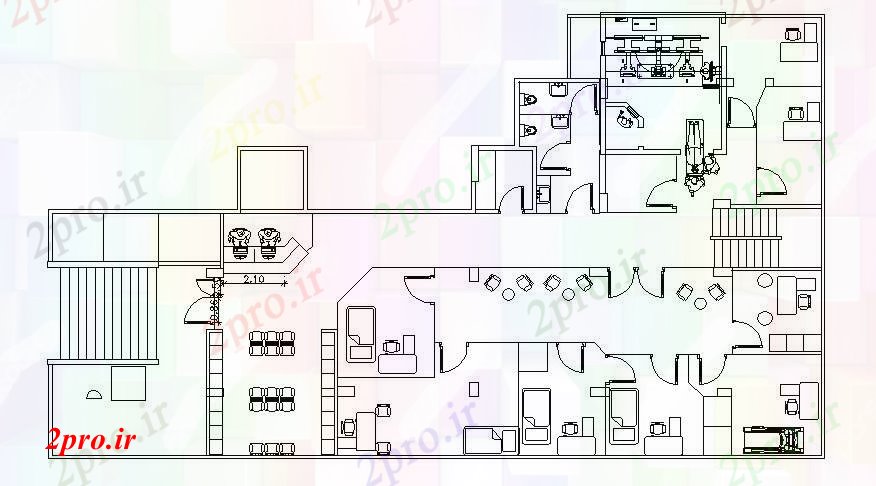 دانلود نقشه بیمارستان -  درمانگاه -  کلینیک کلینیک  طراحی مدرن (کد89431)