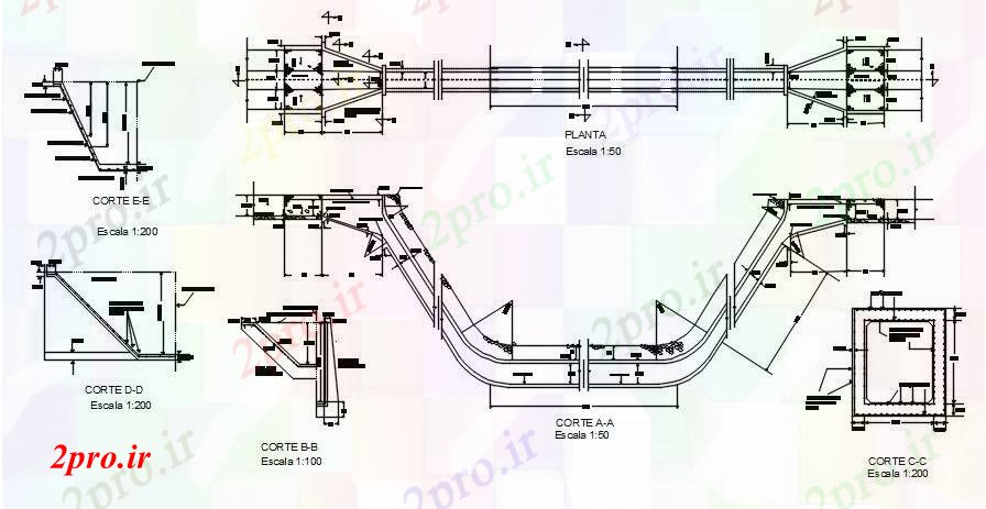 دانلود نقشه کارخانه صنعتی  ، کارگاه طرحی لوله کشی طرح (کد89471)