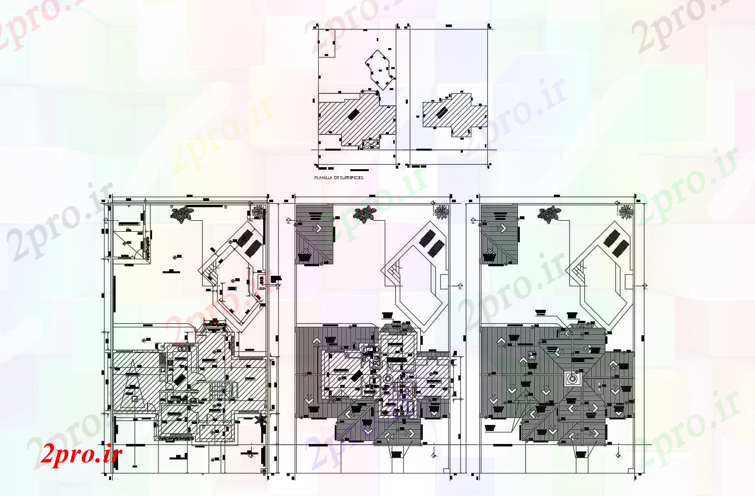 دانلود نقشه خانه های کوچک ، نگهبانی ، سازمانی - طراحی خانه ویلایی (کد89515)