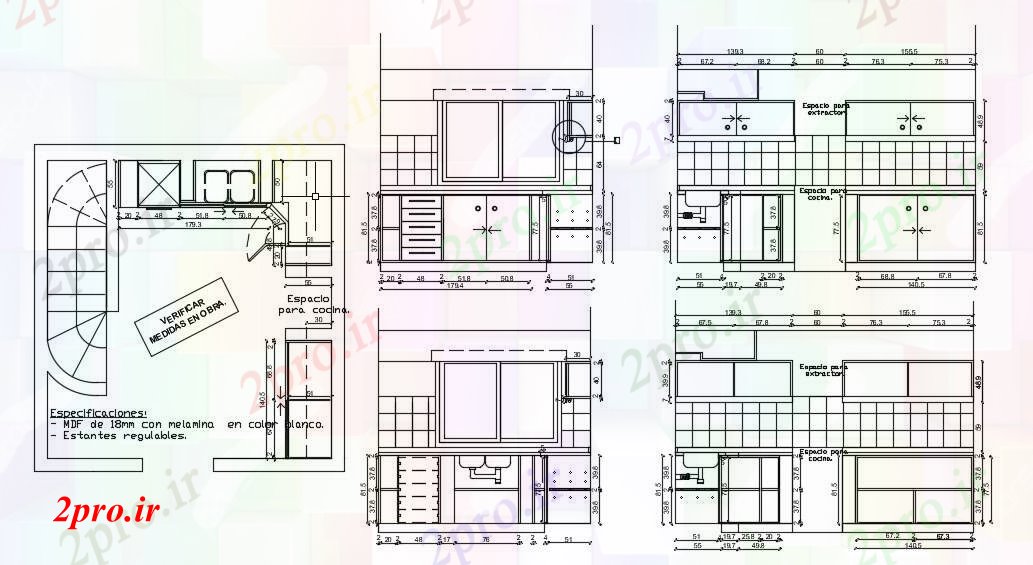دانلود نقشه آشپزخانه طراحی آشپزخانه طرح (کد89539)