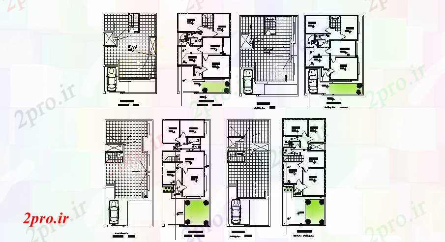 دانلود نقشه مسکونی  ، ویلایی ، آپارتمان  طرحی از پنت هاوس با جزئیات مبلمان (کد89581)