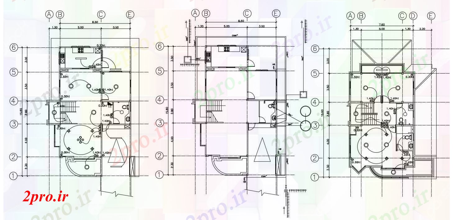 دانلود نقشه مسکونی  ، ویلایی ، آپارتمان  خانه طراحی (کد89679)