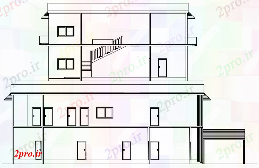 دانلود نقشه مسکونی  ، ویلایی ، آپارتمان  خانه طراحی (کد89722)