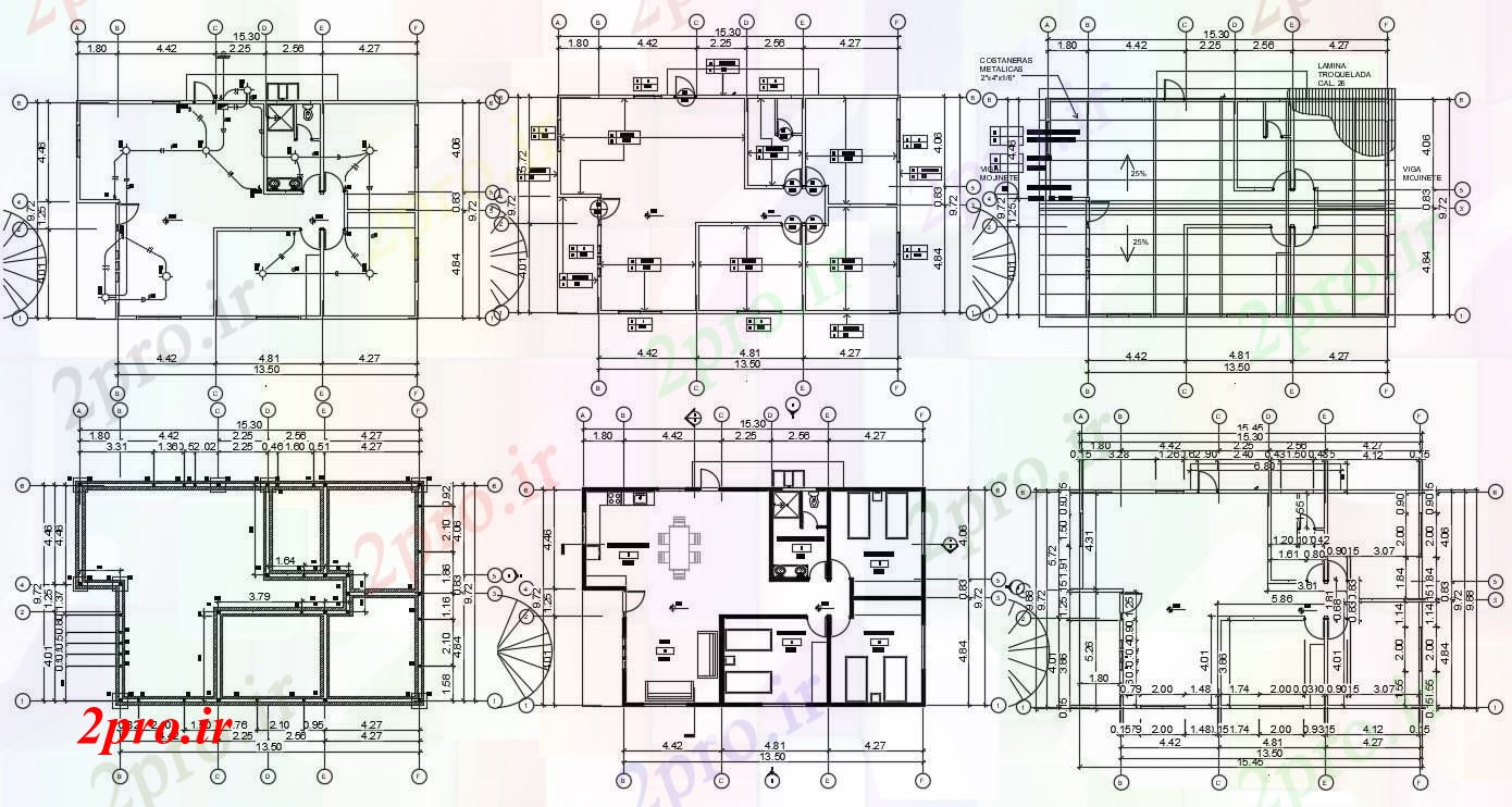 دانلود نقشه مسکونی  ، ویلایی ، آپارتمان  طراحی خانه مسکونی با ابعاد جزئیات (کد89772)