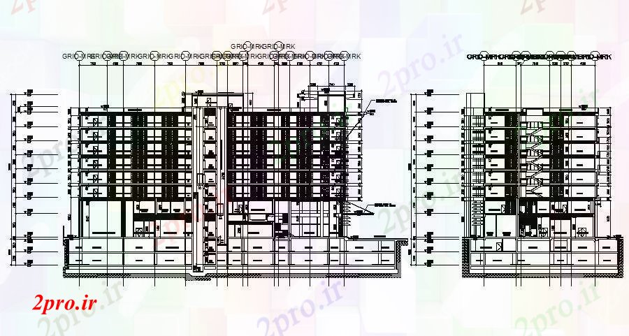 دانلود نقشه هتل - رستوران - اقامتگاه  طرحی هتل ساختمان (کد89773)