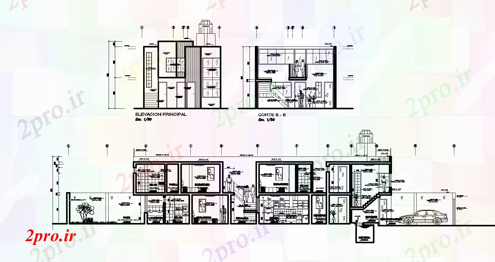دانلود نقشه مسکونی  ، ویلایی ، آپارتمان  برنامه های خانه (کد89779)