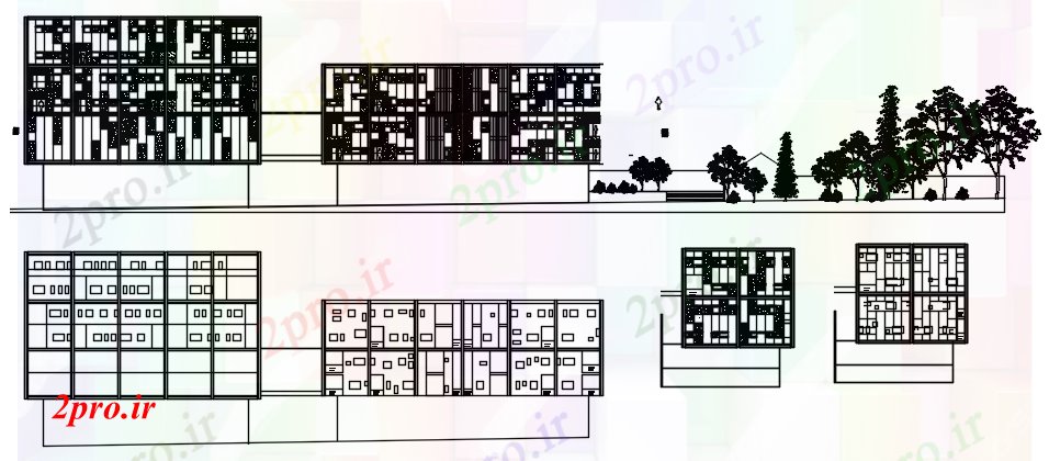 دانلود نقشه مسکونی  ، ویلایی ، آپارتمان  ساختمان نشیمن (کد89781)