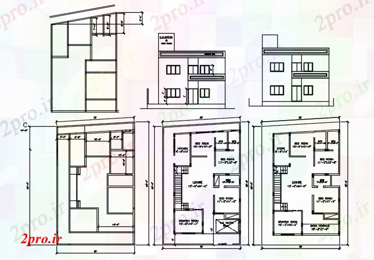 دانلود نقشه مسکونی  ، ویلایی ، آپارتمان  خانه طراحی (کد89790)