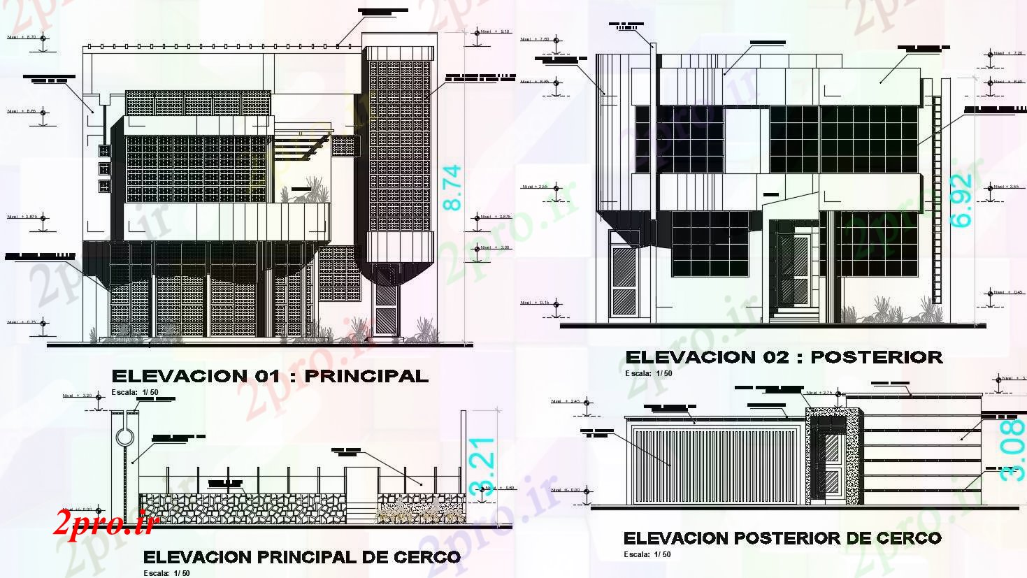 دانلود نقشه مسکونی  ، ویلایی ، آپارتمان  طرحی خانه دو طبقه با ابعاد جزئیات (کد89796)