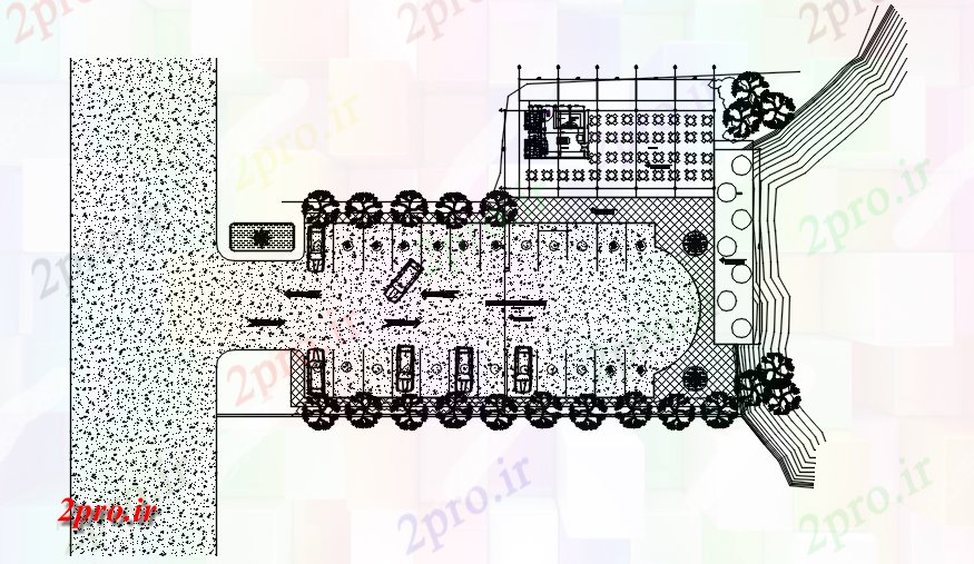 دانلود نقشه هتل - رستوران - اقامتگاه طرحی رستوران با ابعاد جزئیات 10 در 20 متر (کد89819)