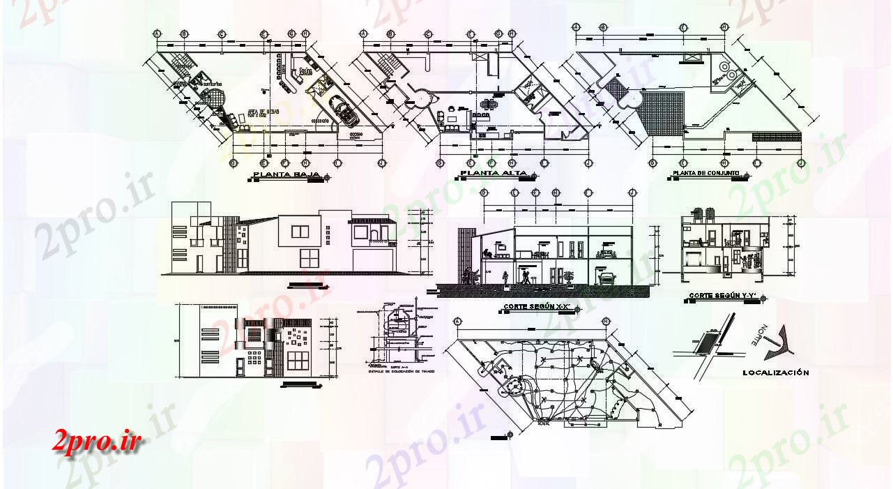 دانلود نقشه مسکونی  ، ویلایی ، آپارتمان  خانه  طرح (کد89828)