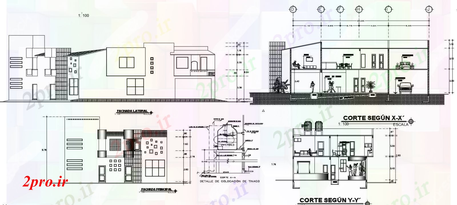 دانلود نقشه مسکونی  ، ویلایی ، آپارتمان  طبقه خانه مسکونی  (کد89852)