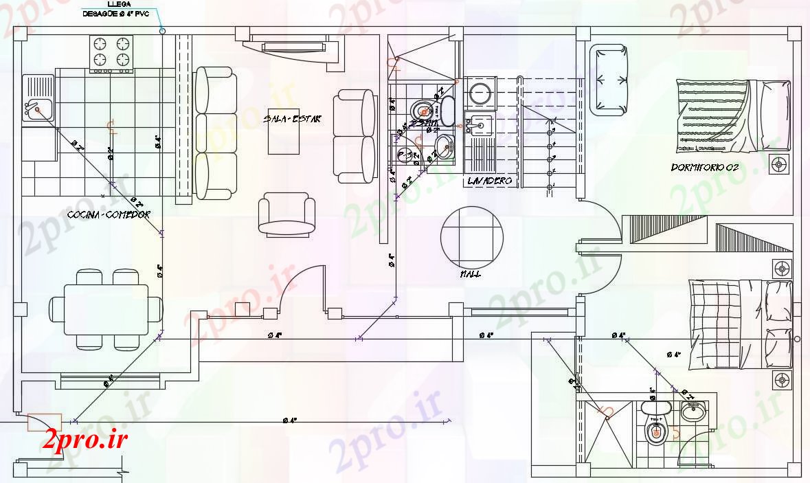 دانلود نقشه مسکونی  ، ویلایی ، آپارتمان  طراحی خانه های تک خانواری (کد89860)