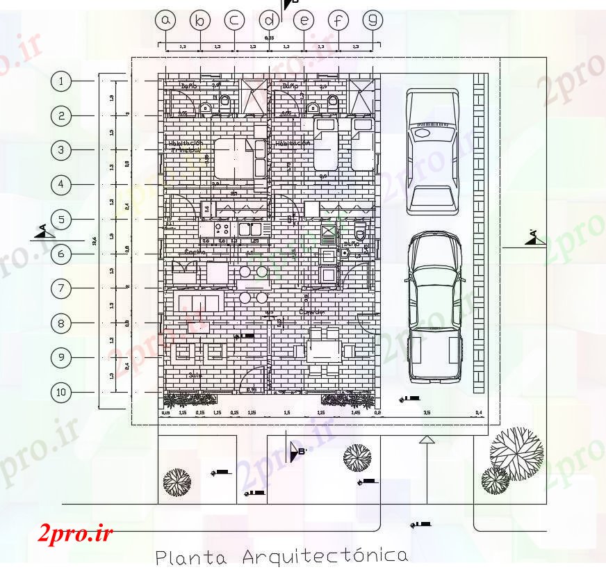 دانلود نقشه مسکونی  ، ویلایی ، آپارتمان  طراحی خانه محل اقامت (کد89881)