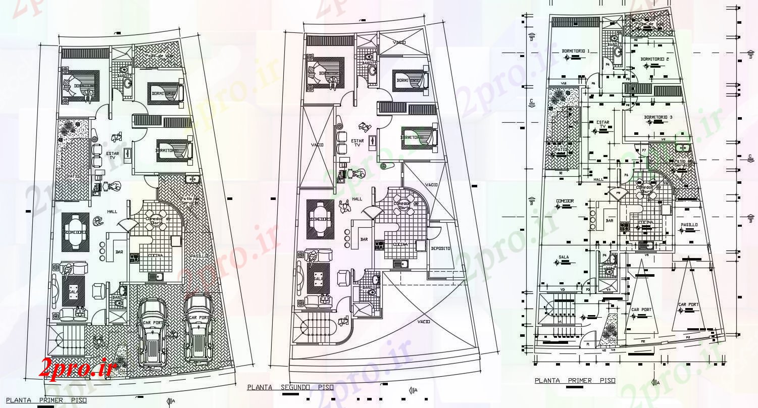 دانلود نقشه مسکونی  ، ویلایی ، آپارتمان  طراحی مبله خانه به (کد89906)