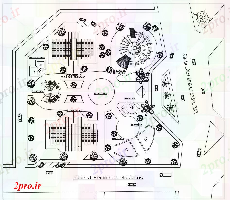 دانلود نقشه ساختمان اداری - تجاری - صنعتی طراحی اداری  (کد89976)