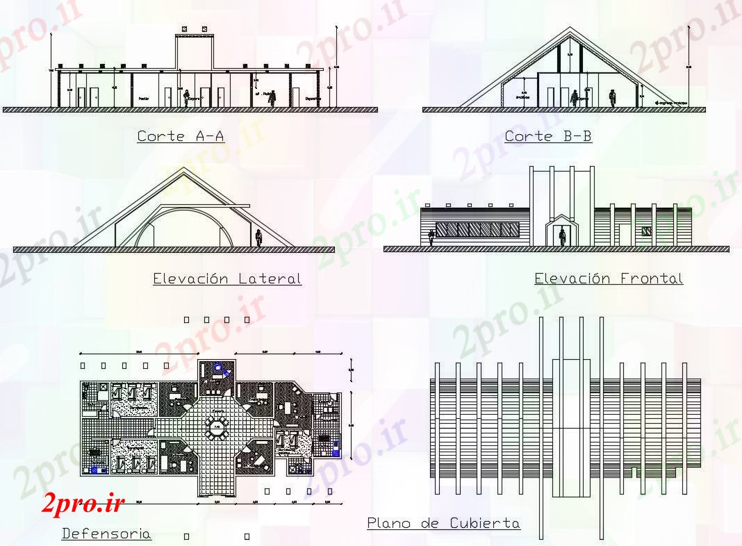 دانلود نقشه ساختمان اداری - تجاری - صنعتی برنامه های دفتر  (کد89978)