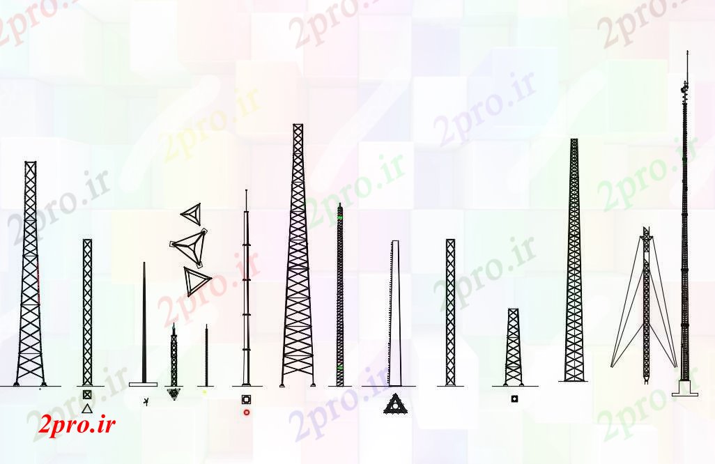 دانلود نقشه کارخانه صنعتی  ، کارگاه  از کتابخانه های مخابراتی مسدود (کد89981)