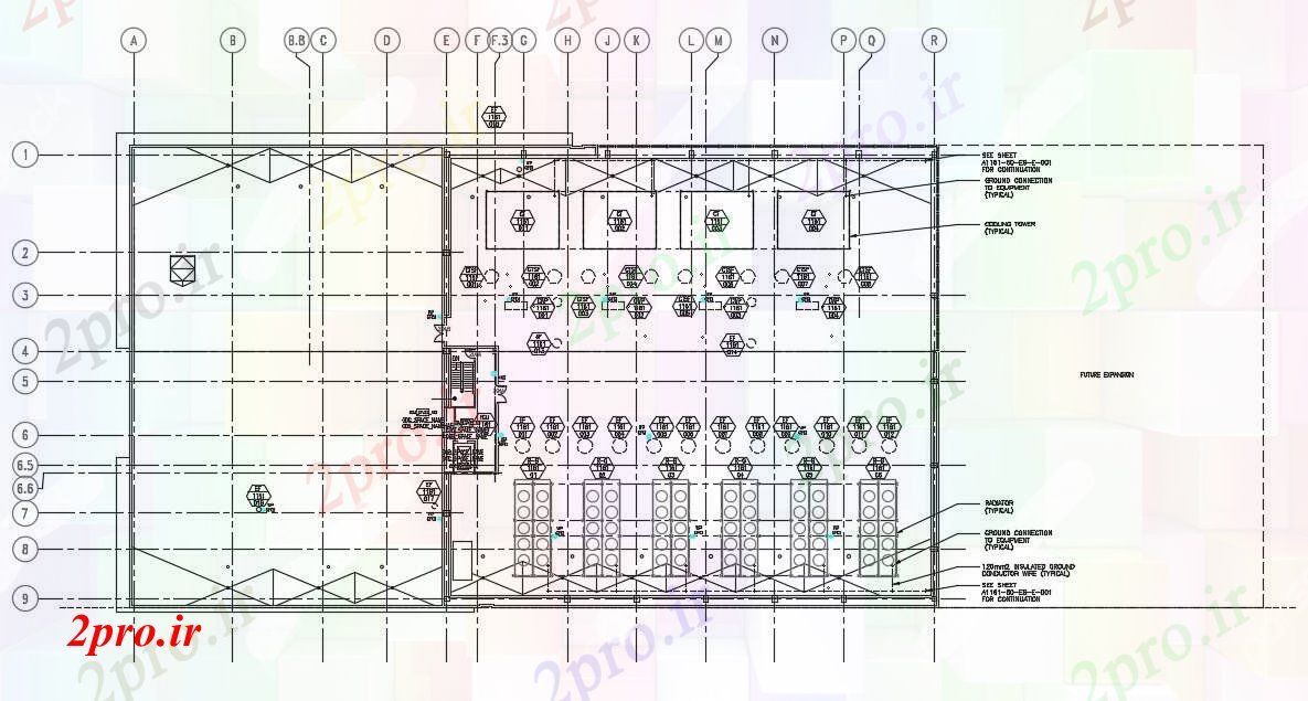 دانلود نقشه مسکونی  ، ویلایی ، آپارتمان  طرحی سقف  (کد90059)