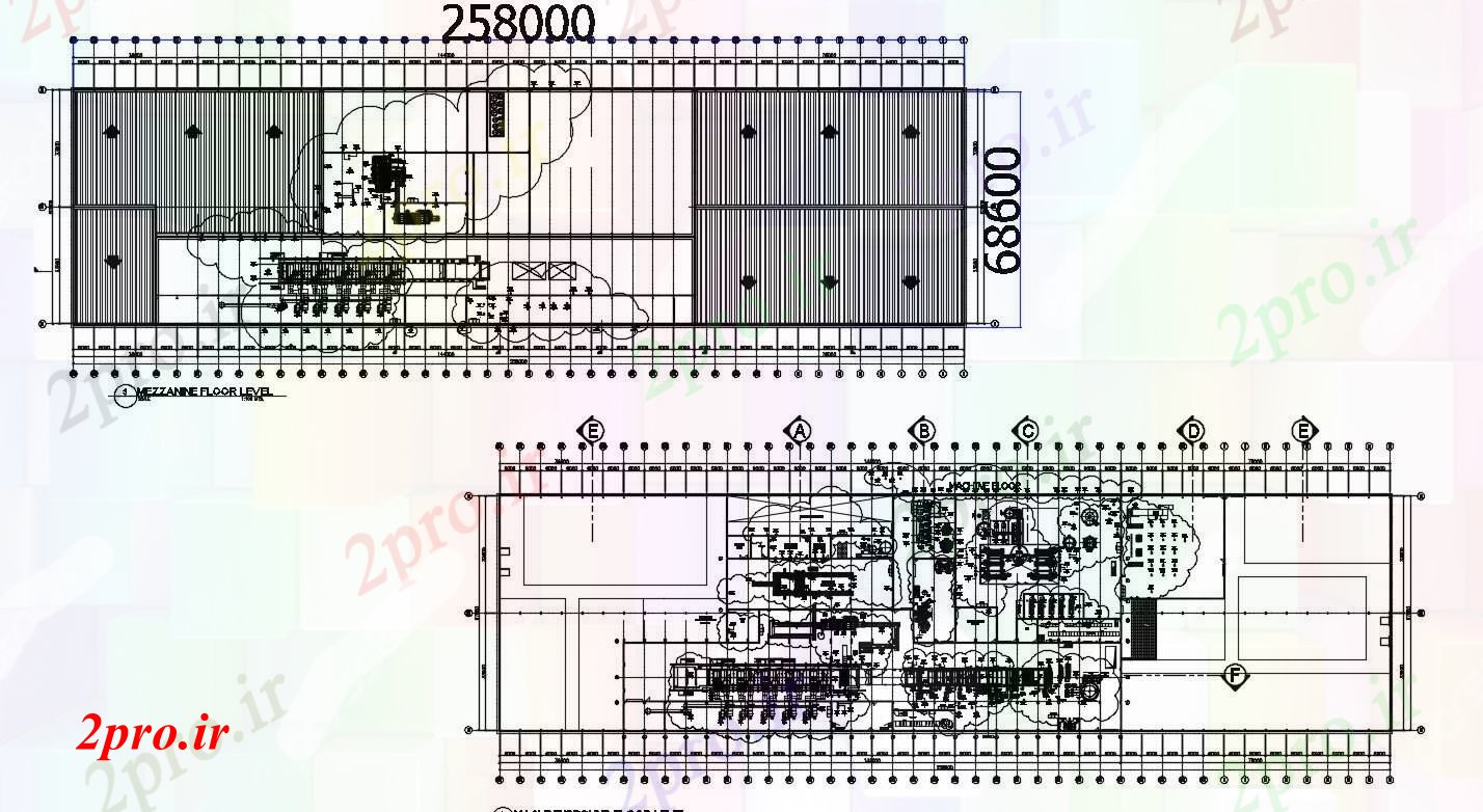 دانلود نقشه کارخانه صنعتی  ، کارگاه طراحی ماشین (کد90061)