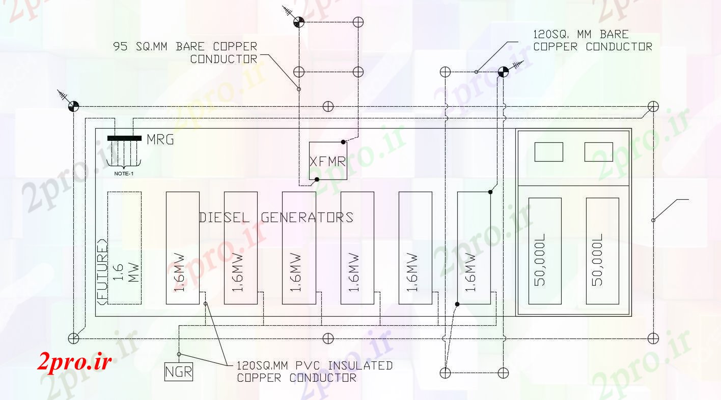 دانلود نقشه ماشین الات کارخانه   ژنراتور  (کد90064)