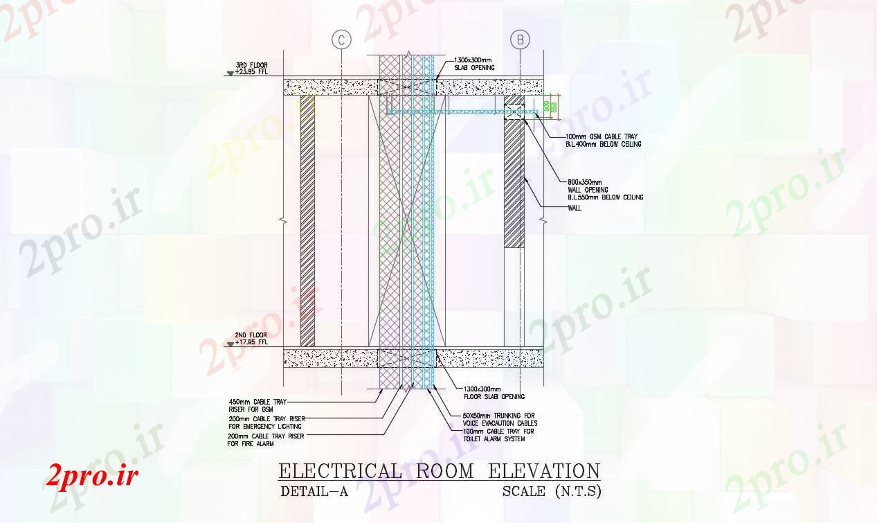 دانلود نقشه کارخانه صنعتی  ، کارگاه چیدمان اتاق برق (کد90075)