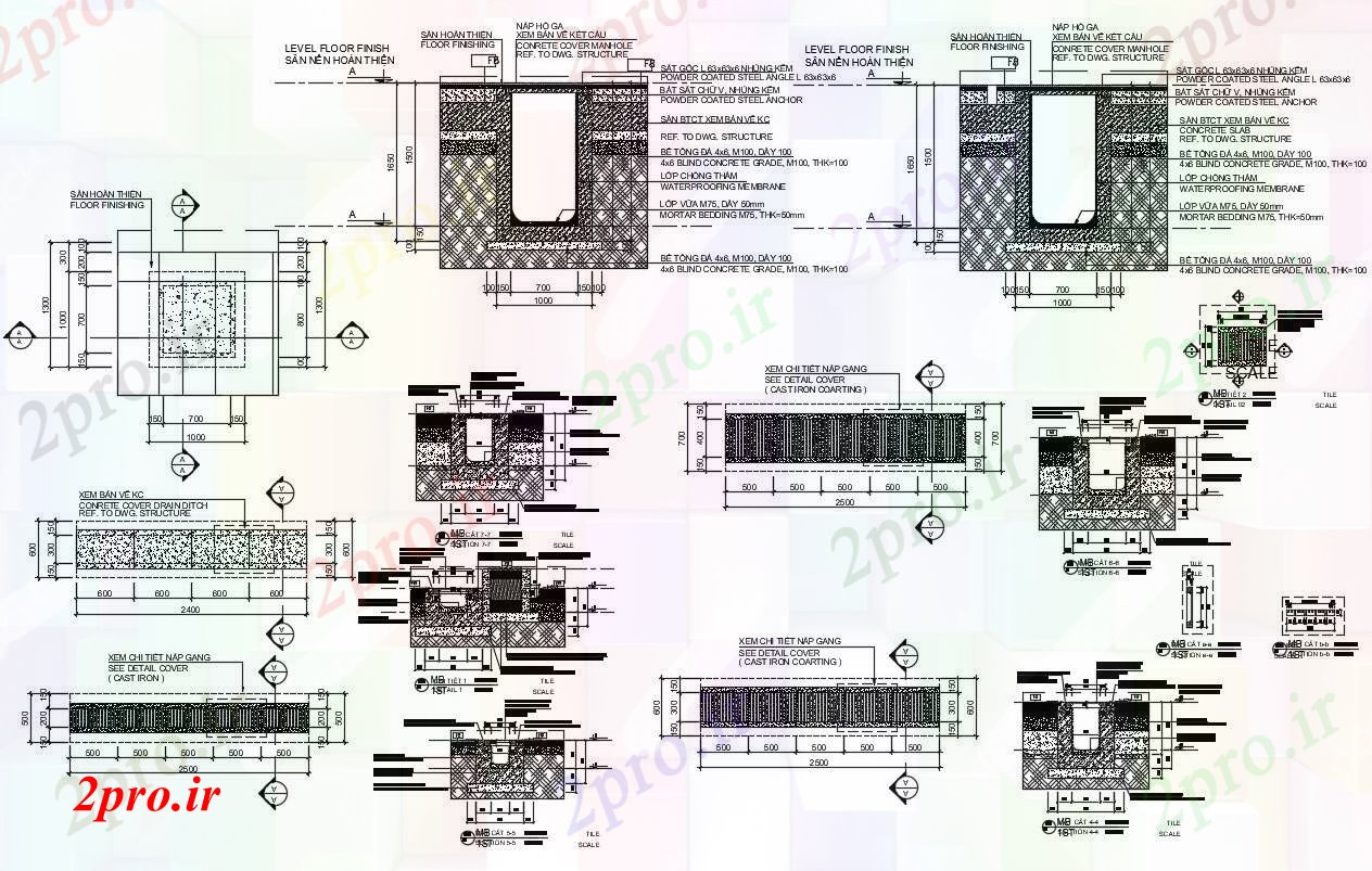 دانلود نقشه جزئیات ساخت و ساز  ساختار پایه و اساس  (کد90106)