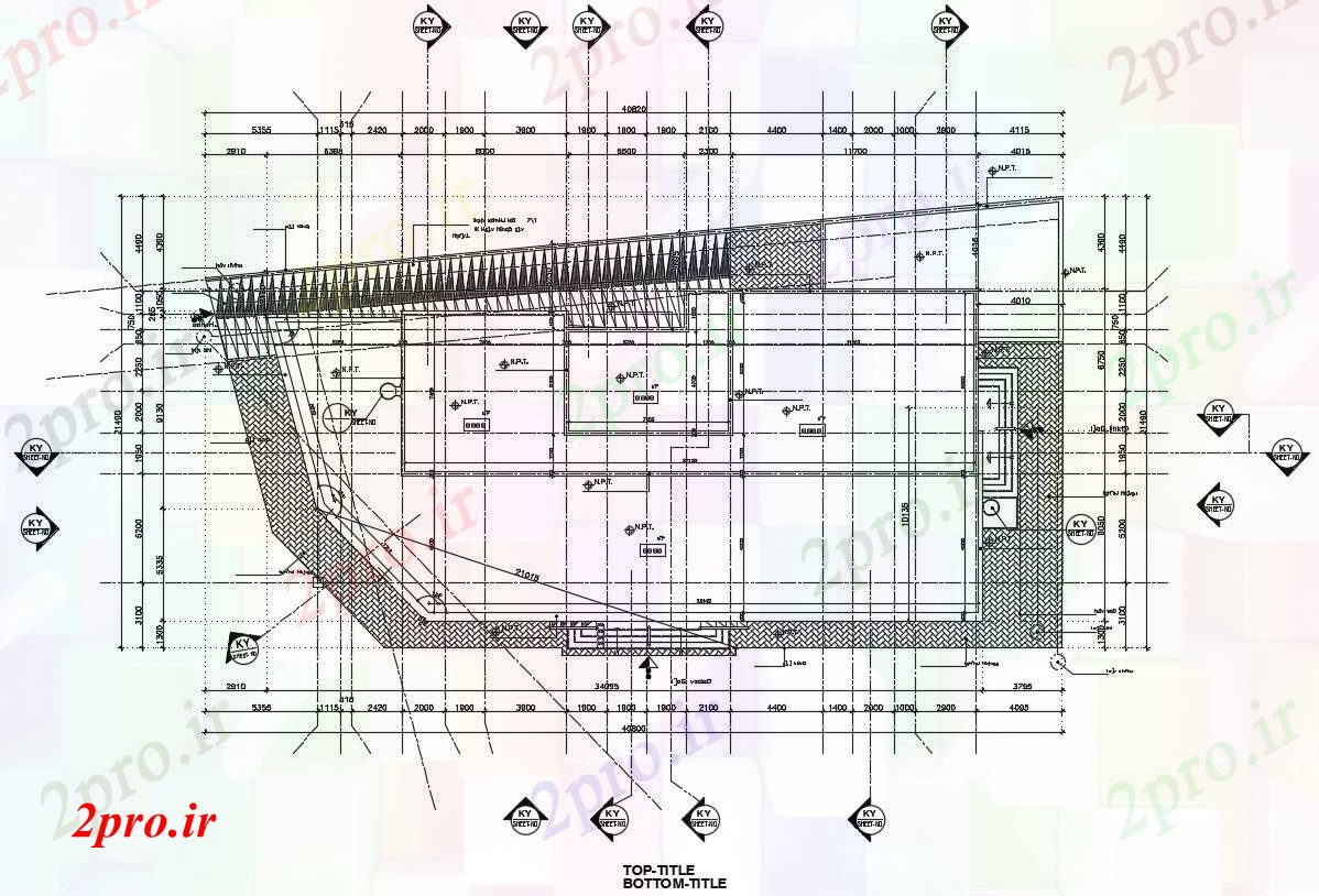 دانلود نقشه ساختمان اداری - تجاری - صنعتی طراحی پارکینگ (کد90107)