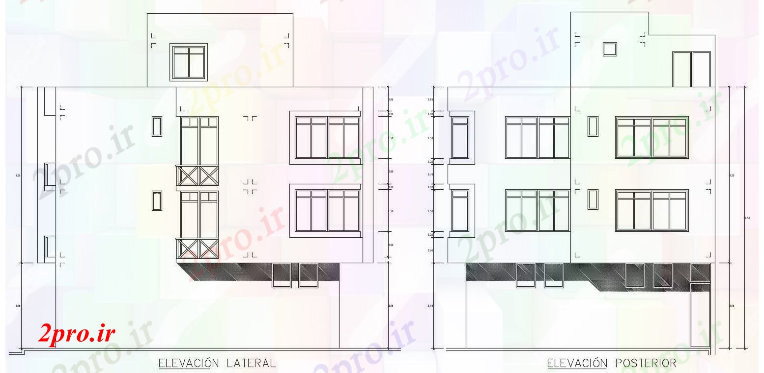 دانلود نقشه مسکونی  ، ویلایی ، آپارتمان   دو بعدی  طراحی نما ساخت و ساز آپارتمان   (کد90160)