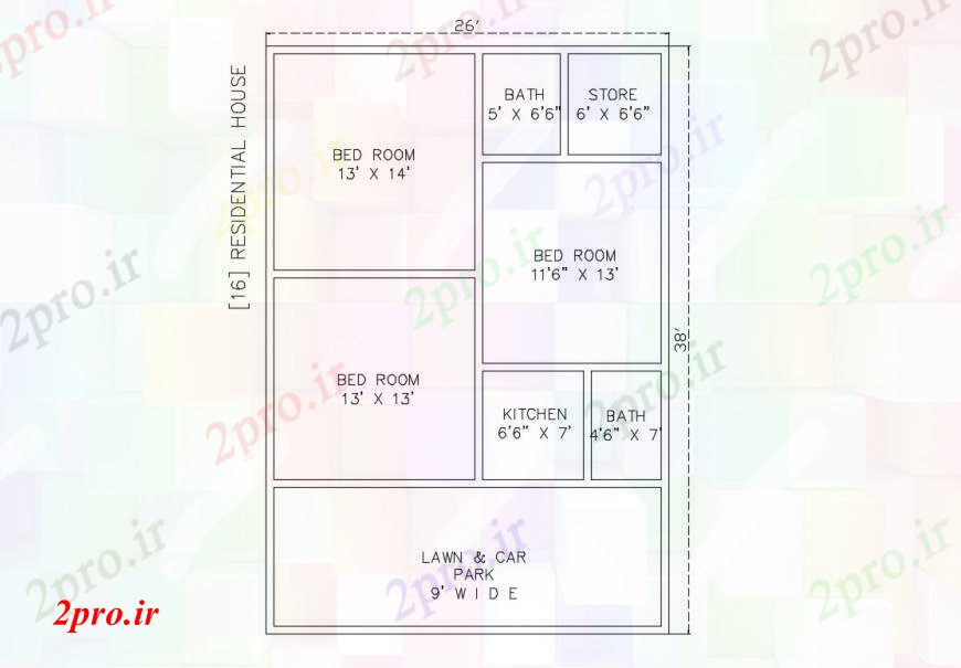 دانلود نقشه مسکونی  ، ویلایی ، آپارتمان  طرحی بندی  طراحی طرحی خانه (کد90223)