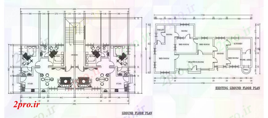 دانلود نقشه مسکونی  ، ویلایی ، آپارتمان  طبقه همکف پروژه آپارتمان     جزئیات (کد90231)