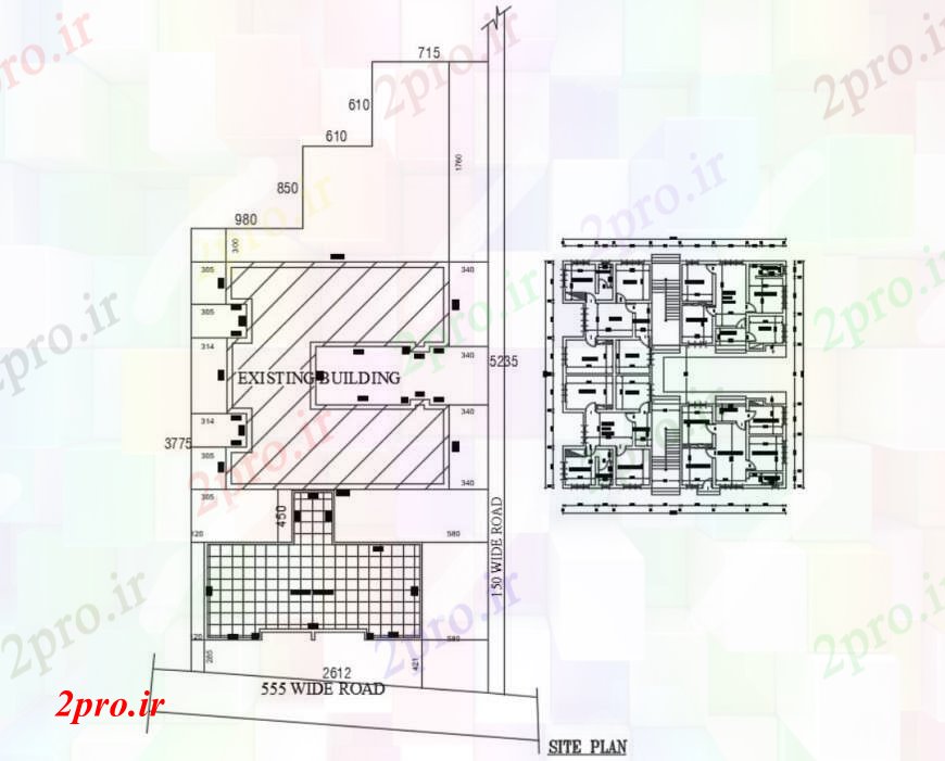 دانلود نقشه مسکونی  ، ویلایی ، آپارتمان   خروج ساختمان پروژه   جزئیات (کد90234)