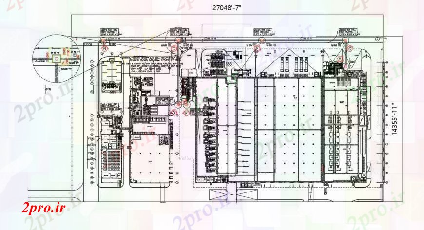 دانلود نقشه ساختمان اداری - تجاری - صنعتی طراحی جزئیات تجارت طبقات ساختمان  (کد90235)