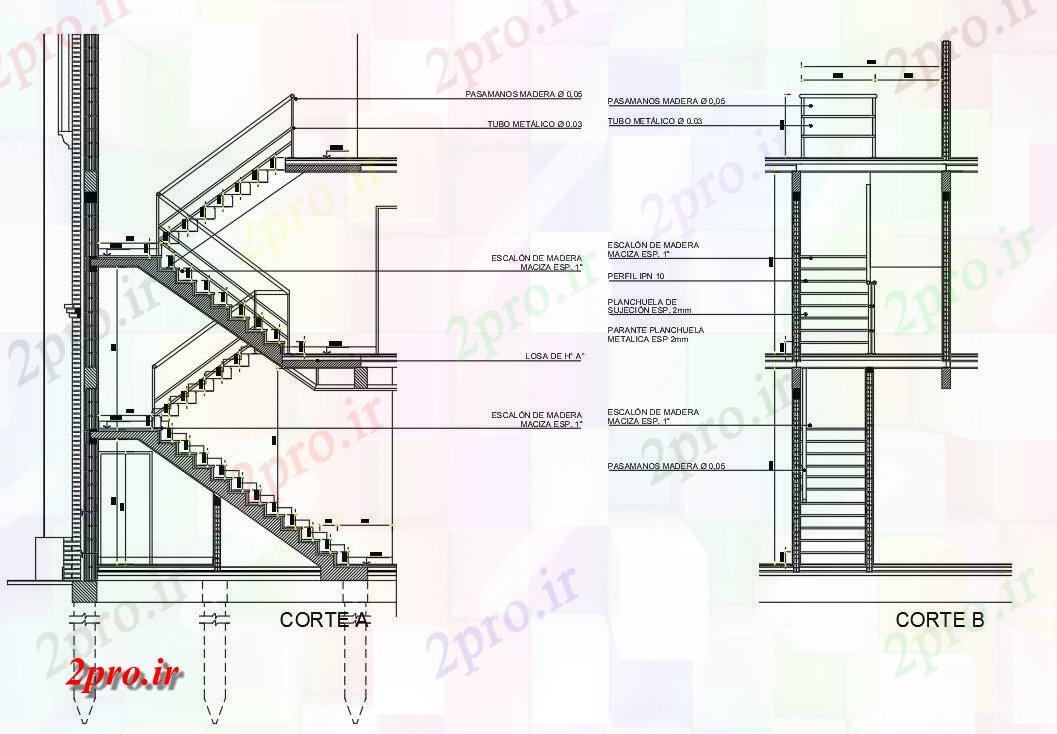 دانلود نقشه  جزئیات آسانسور و   طرحی راه پله طراحی (کد90291)