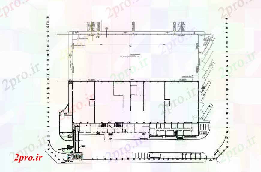 دانلود نقشه ساختمان اداری - تجاری - صنعتی طراحی جزئیات طرحی تجارت ساخت 90 در 107 متر (کد90292)