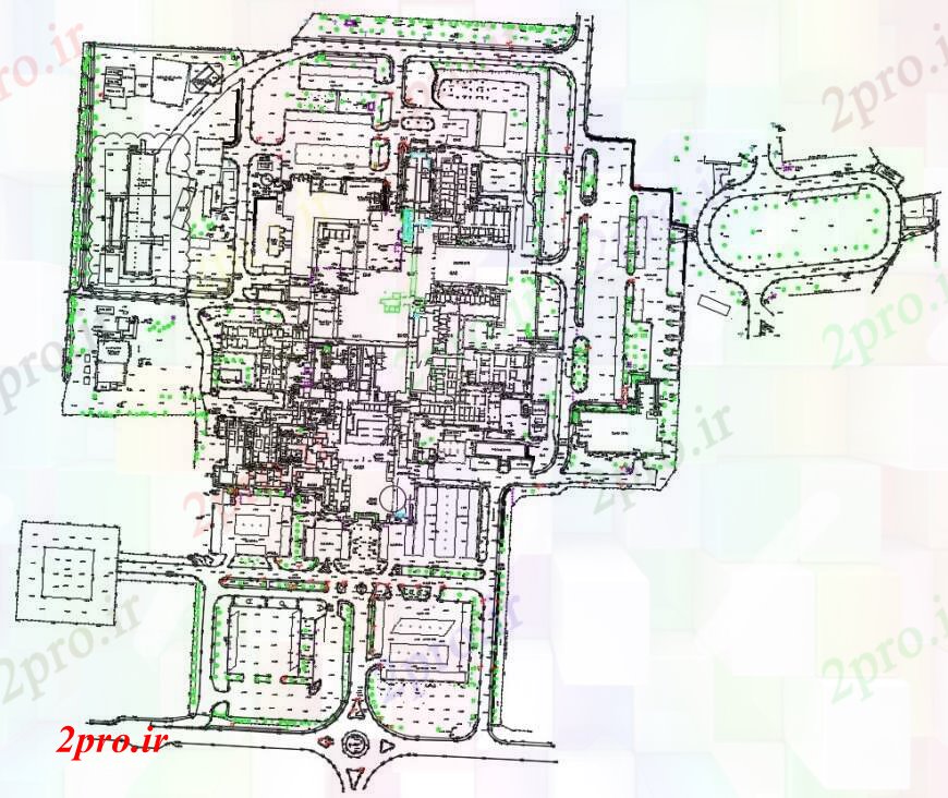 دانلود نقشه برنامه ریزی شهری طراحی بررسی توپوگرافی با ابعاد جزئیات (کد90311)