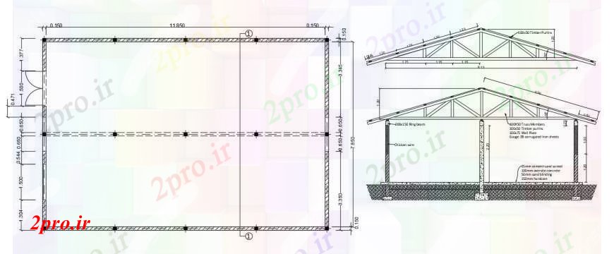 دانلود نقشه مسکونی  ، ویلایی ، آپارتمان    مرغ خانه (کد90392)