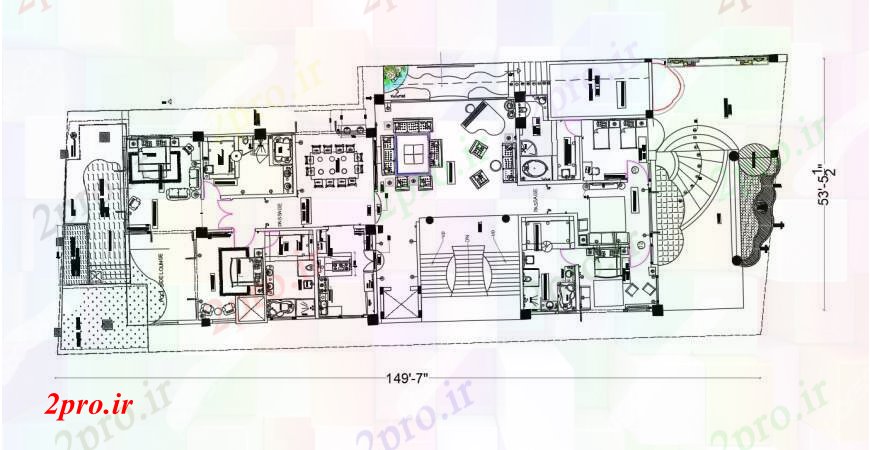 دانلود نقشه مسکونی ، ویلایی ، آپارتمان طراحی جزئیات آپارتمان ساخت و ساز 6 در 17 متر (کد90428)