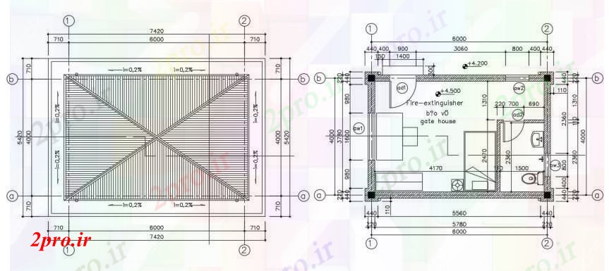 دانلود نقشه مسکونی  ، ویلایی ، آپارتمان  ویلا اتاق امنیت  طراحی  (کد90462)