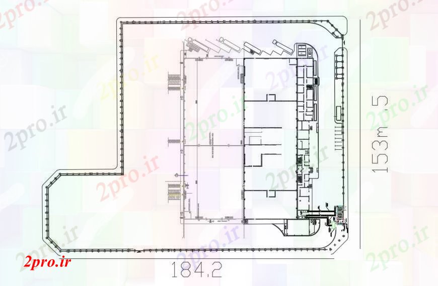 دانلود نقشه کارخانه صنعتی ، کارگاه ذخیره سازی جرعه طرحی ریخته 9 در 11 متر (کد90468)